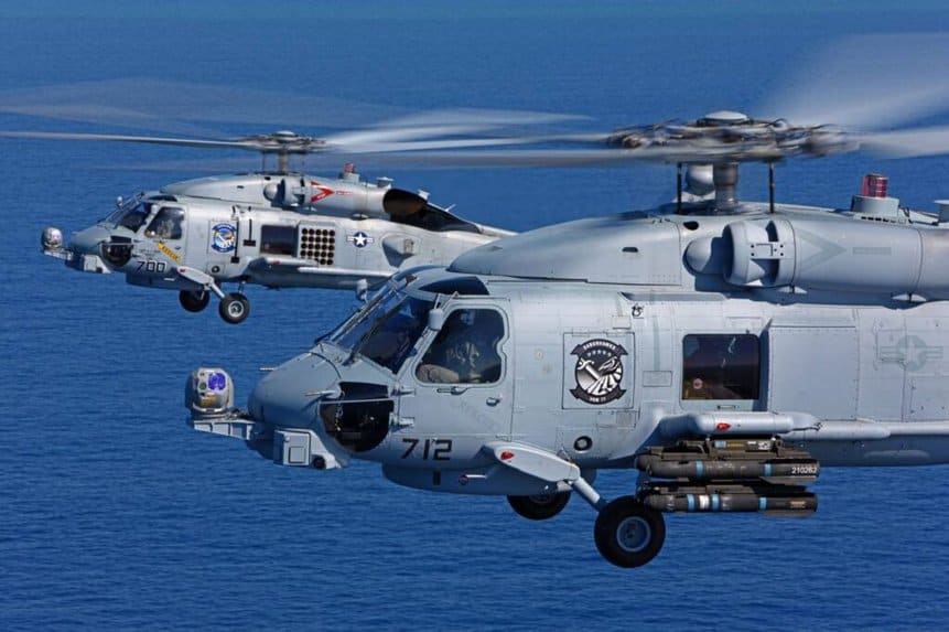 US Navy MH-60R Seahawk helicopters. Photo: US Navy/Disclosure.