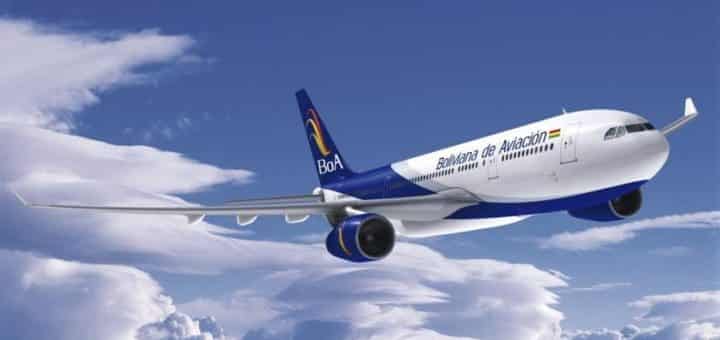 Boliviana de Aviación BoA Bolívia Voos