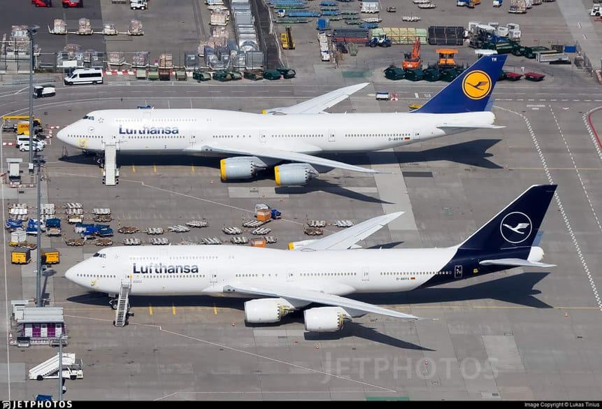 Dois dos maiores aviões comerciais do mundo