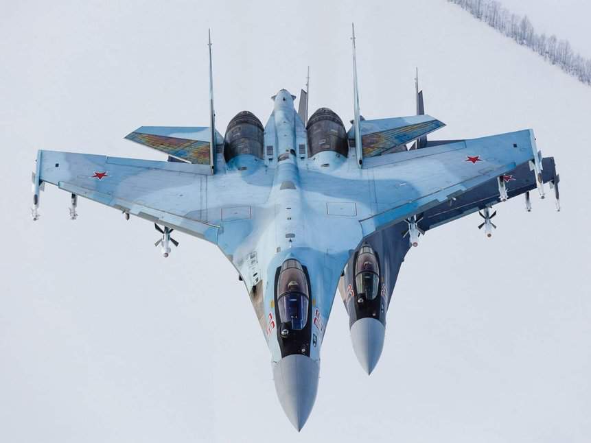 Caças Su-35S Flanker-E da Força Aérea Russa. Foto: Rosoboronexport. - Rússia Ucrânia Guerra