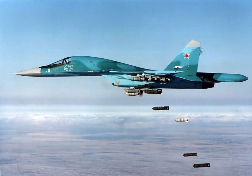 Caça-bombardeiro Sukhoi Su-34 Fullback da Rússia