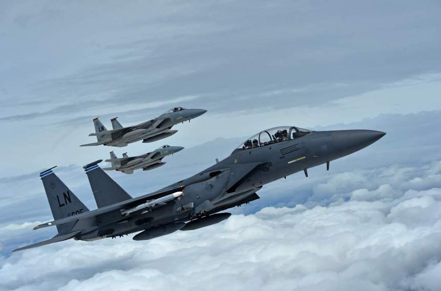 USAF F-15E Strike Eagle e F-15C Eagle USAF