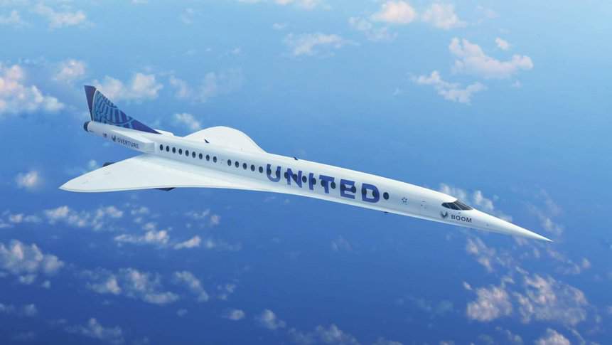 United Airlines BOOM supersonisch vliegtuig