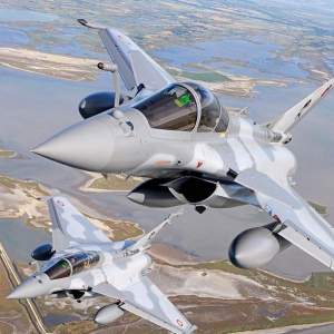 Um par de caças Rafale da Força Aérea do Catar Foto: Dassault.