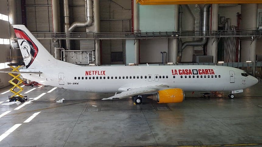 Netflix Boeing 737 La Casa de Papel Itália