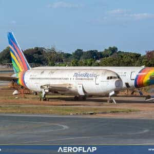 Transbrasil Aeroporto de Brasília aeronaves Boeing 767-200 empresa falida