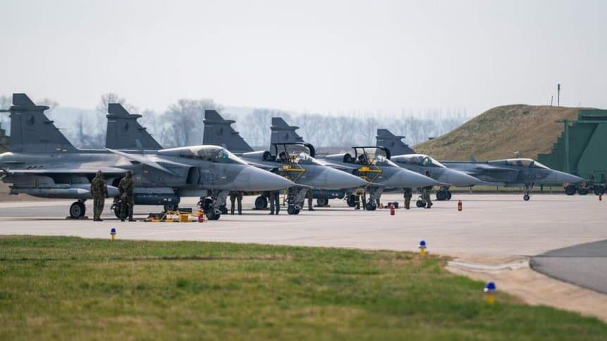 Gripen República Tcheca OTAN policiamento aéreo