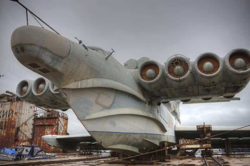 ecranoplano monstro do mar cáspio avião embarcação 