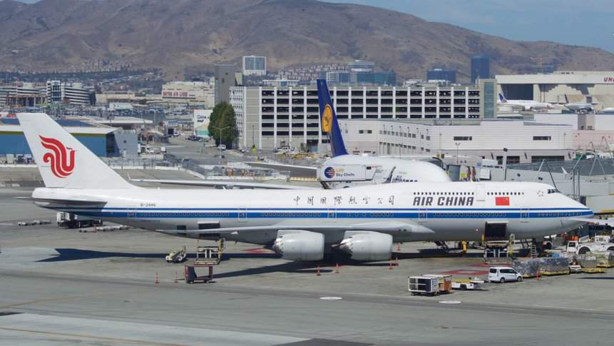 Boeing 747 Air China passageiros