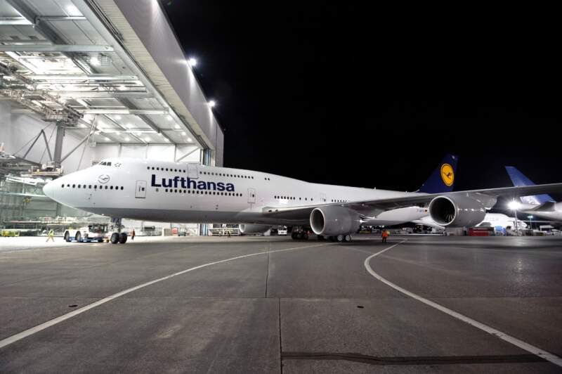 Boeing 747 Lufthansa passageiros