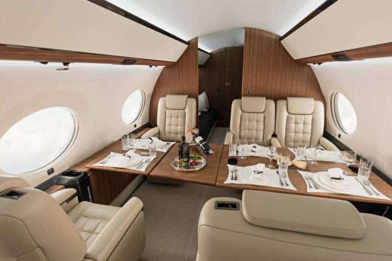 Interior do Jato executivo Gulfstream G650ER