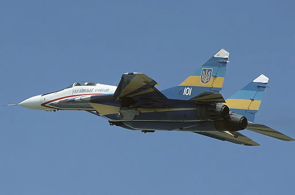 MiG-29 Ucrânia Ukrainian Falcons pintura