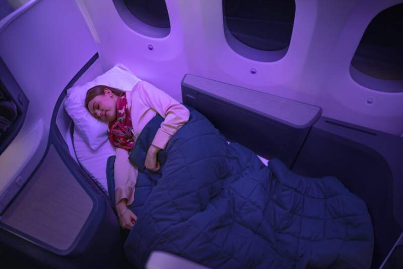 Air New Zealand cama classe econômica