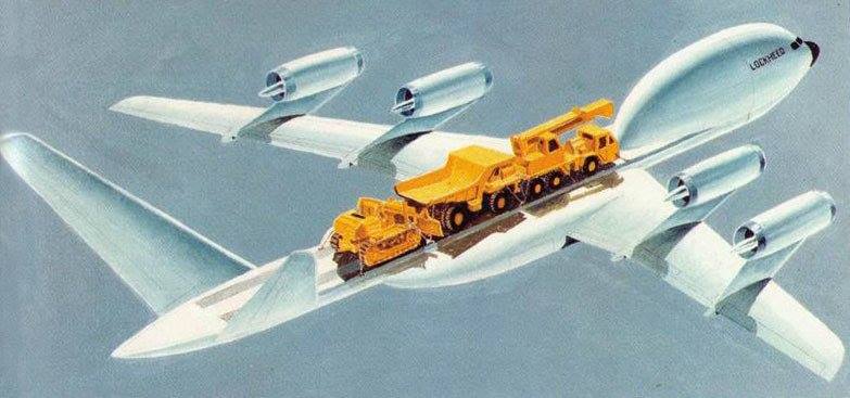 Lockheed Flatbed avião projeto conceito estranho