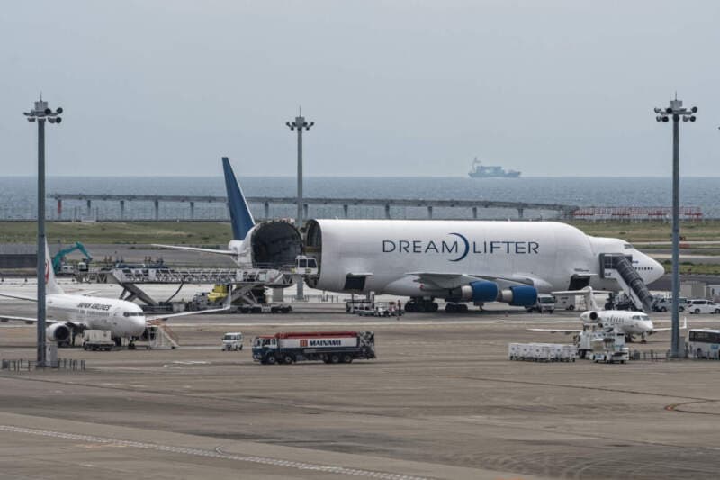 Boeing 747 Dreamlifter 787 Dreamliner peças carrgueiro