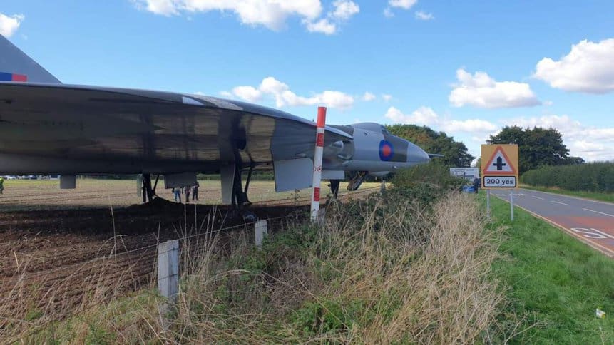 bombardeiro Avro Vulcan pista Incidente Inglaterra