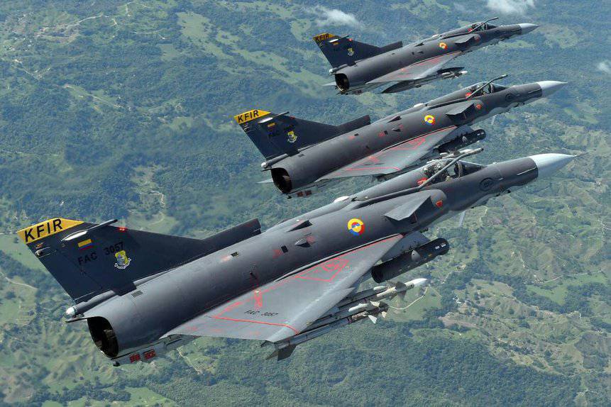 Kolumbien FAC IAI Kfir-Kampfflugzeuge