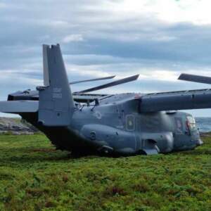 CV-22 Osprey USAF pouso de emergência Noruega