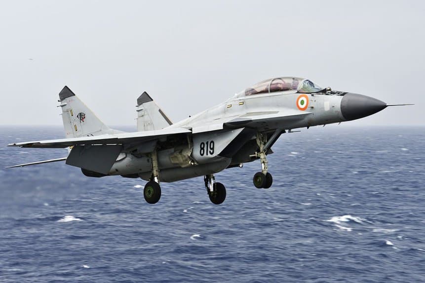 MiG-29K Fulcrum-D de la marine indienne.