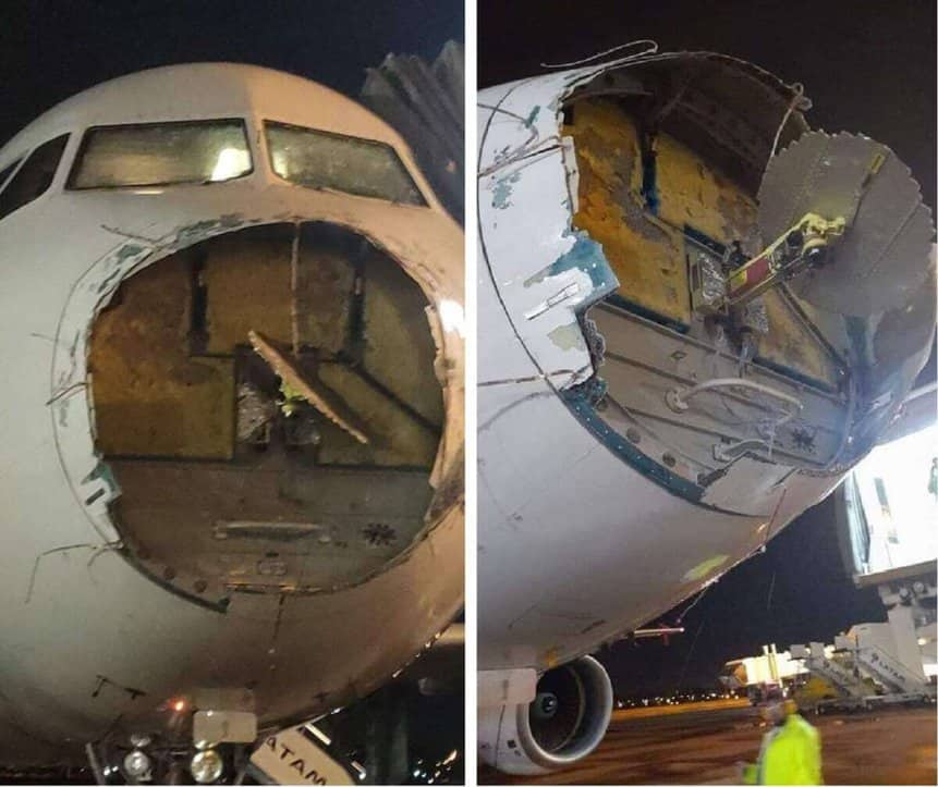 Avião LATAm tempestade danos Foz do iguaçu Chile Paraguai Assunção