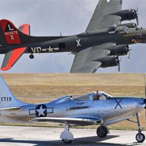 Colisão aérea entre P-63 Kingcobra e B-17 Flying Fortress, ambos da Segunda Guerra Mundial, deixou seis mortos nos EUA.