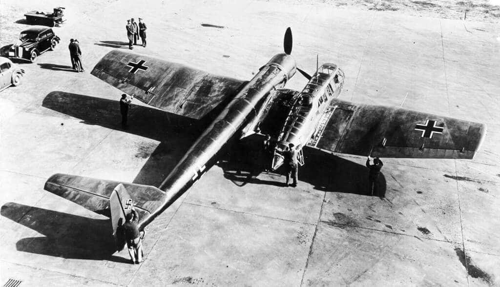 O BV 141, um avião de reconhecimento reconhecido por sua clara assimetria