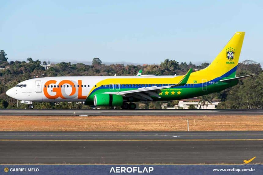 GOL Brasil Aeronave seleção Brasileira