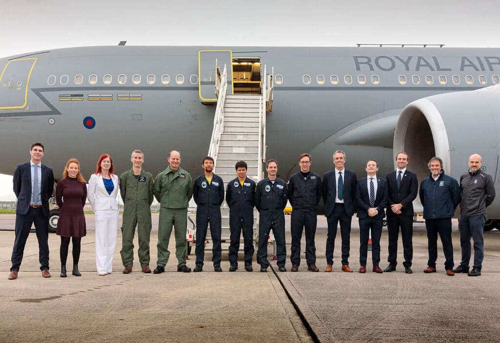 Engenheiros da Airbus atuaram ao lado RAF, Rolls Royce (fabricante dos motores Trent do A330) e Airtanker, testando o desempenho e manuseio do A330 MRTT com SAF. 