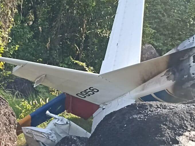 Remains of the Cessna 208 Grand Caravan of the Venezuelan Air Force that crashed this weekend. Accident killed 5 soldiers.