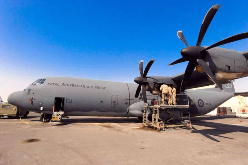 Lockheed Martin C-130J Super Hercules da Força Aérea Real da Austrália (RAAF)