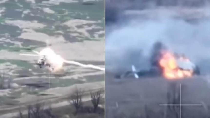 Helicóptero Ucrânia Rússia ucraniano russo abatido MANPADS