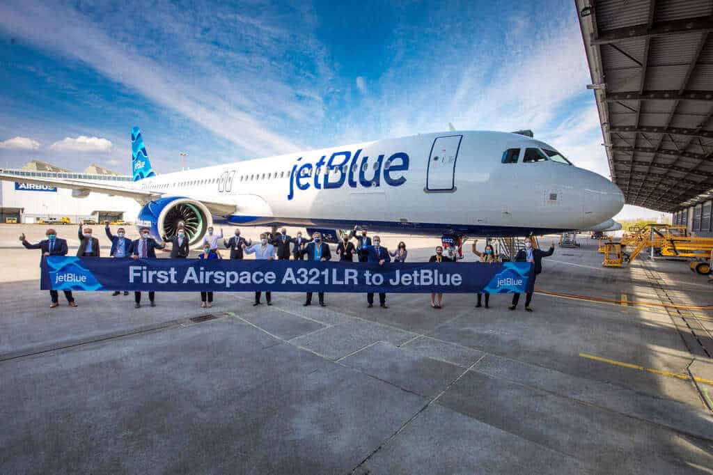 jetBlue A321LR Paris Europa transatlântico