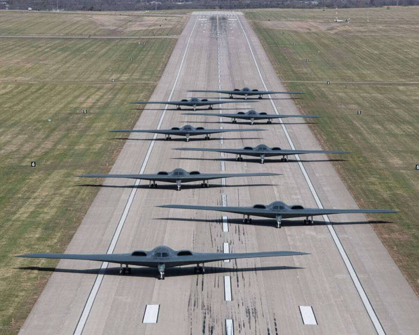 Elephant Walk with B-2 Spirit Stealth Bombers