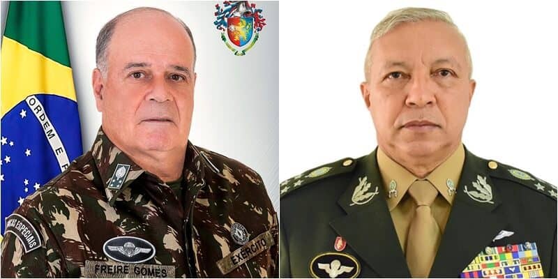General Freire Gomes deixa o cargo para dar lugar ao General Arruda. Fotos: Exército Brasileiro.