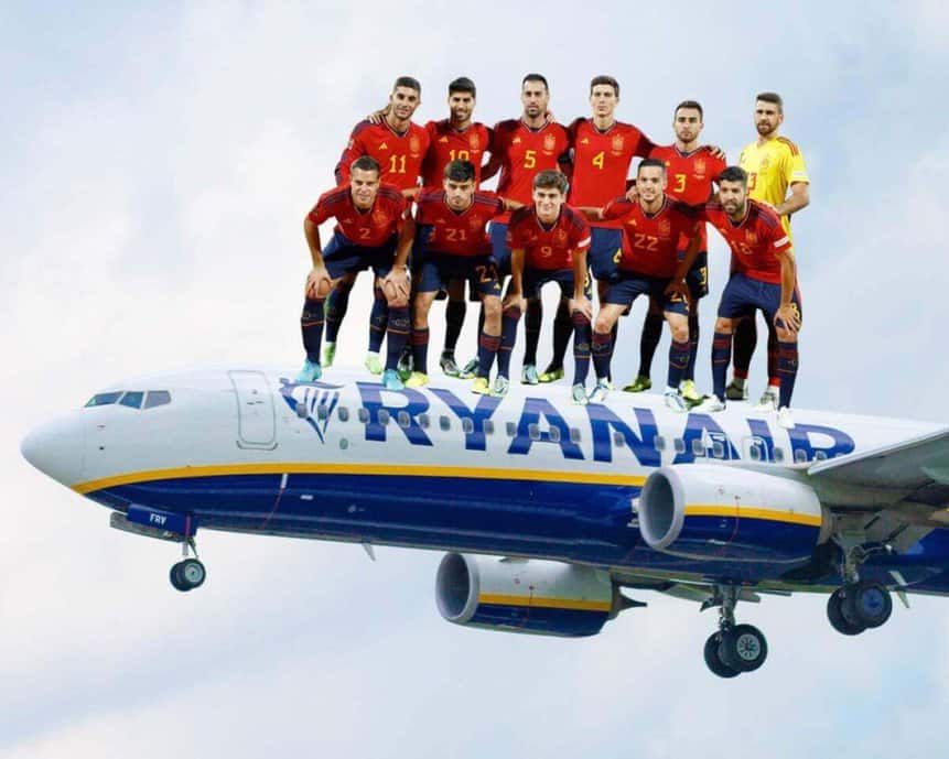 Ryanair Copa do Mundo Espanha Marrocos seleção de futebol piada sarro