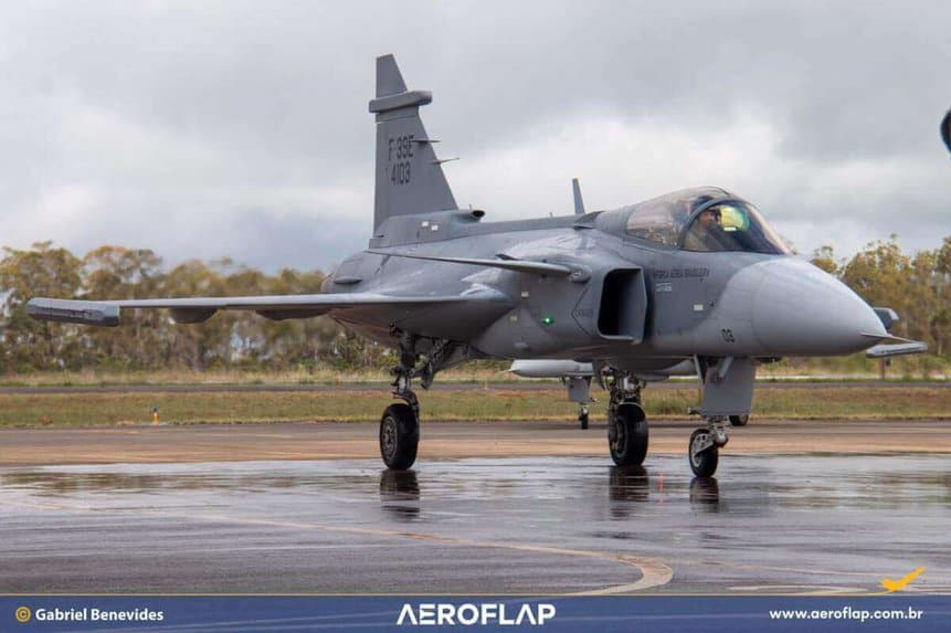 Cerimônia na Base Aérea de Anápolis marcou início das atividades operacionais do Saab F-39 Gripen na FAB, junto ao Esquadrão Jaguar (1º GDA). Foto: Gabriel Benevides - Aeroflap.