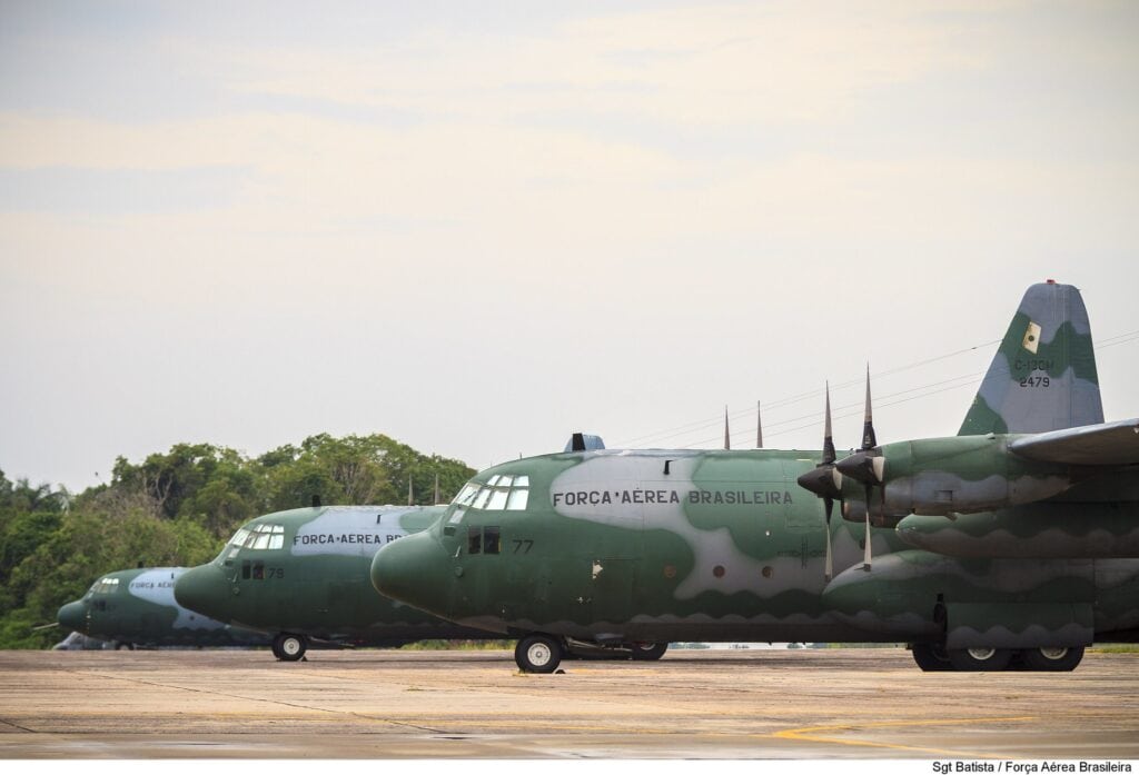 Aeronaves C-130 Hércules da Força Aérea Brasileira. Sgt. Batista/FAB/Divulgação.