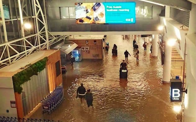 Aeroporto Auckland inundação