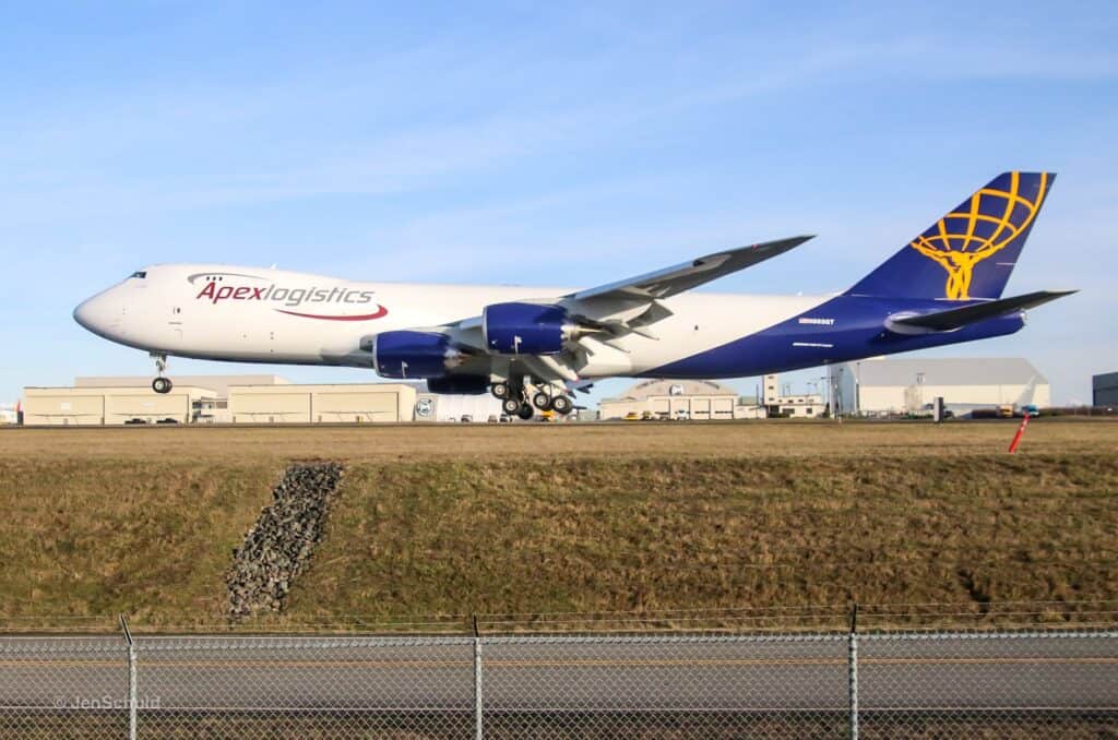 Boeing 747-8 Atlas Air last produced flight Brazil Guarulhos