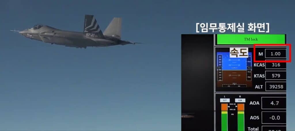 KF-21 Boramae, primeiro avião de caça desenvolvido na Coreia do Sul, fez seu primeiro voo supersônico em 17/01. Imagem: DAPA.