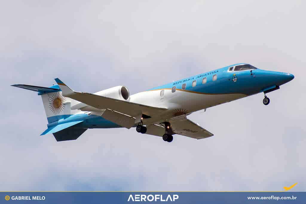 Learjet 60E da Argentina Posse presidencial