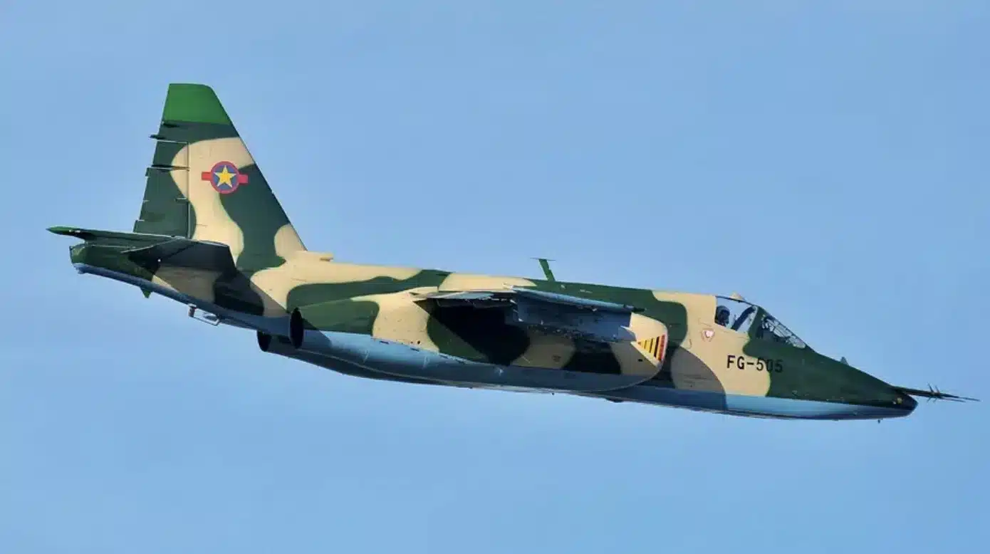 Sukhoi Su-25 Frogfoot da Força Aérea da República Democrática do Congo (RDC). Foto: Sasha Guk via The War Zone. 