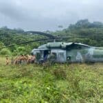 Helicóptero H-60 Black Hawk fez voo de quatro horas até a comunidade onde estava a paciente. Foto: FAB/Divulgação.