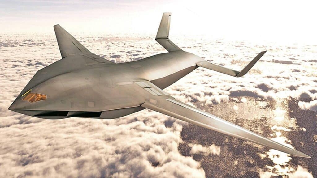 Conceito de avião-tanque stealth de nova geração. Imagem: Lockheed Martin.