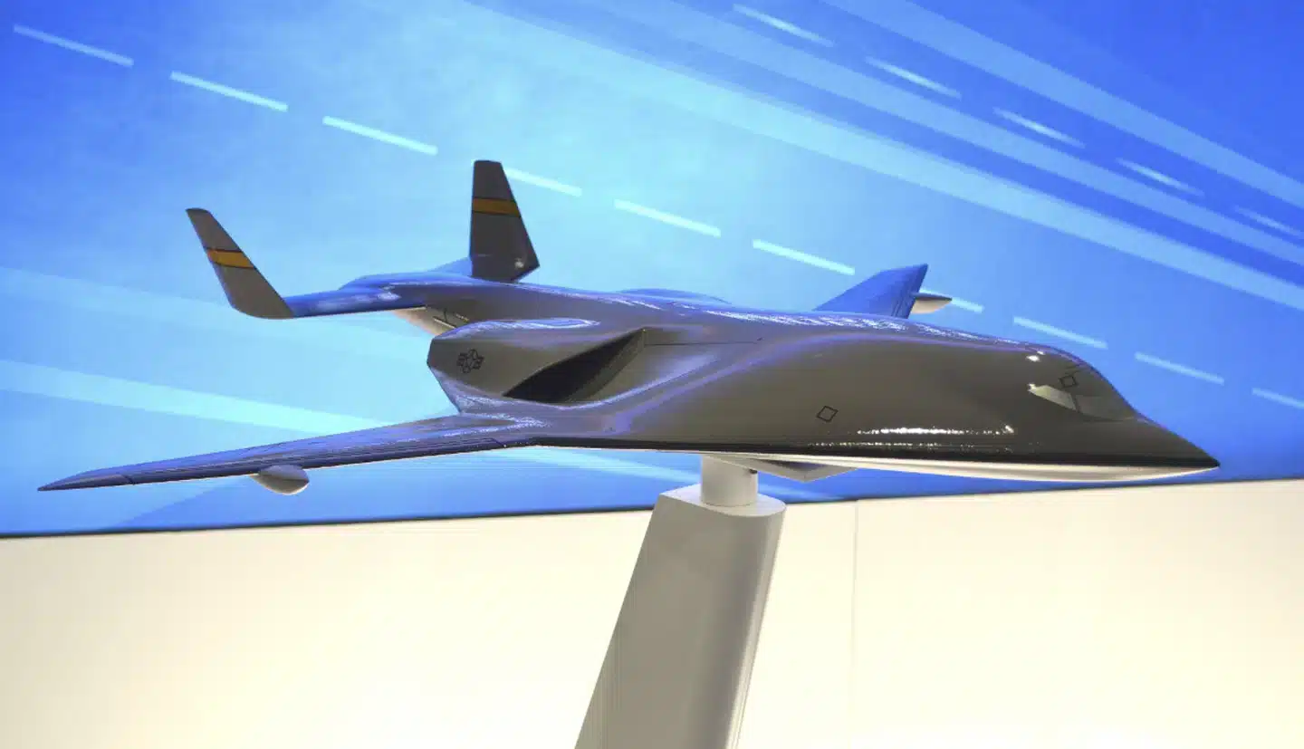 Modelo de avião-tanque stealth apresentado pela Lockheed Martin como resposta ao KC-Z. Imagem: Lockheed Martin.