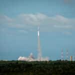 Lançamento do foguete HANBIT-TLV da sul-coreana Innospace marca novo capítulo do programa espacial brasileiro. Foto: FAB.