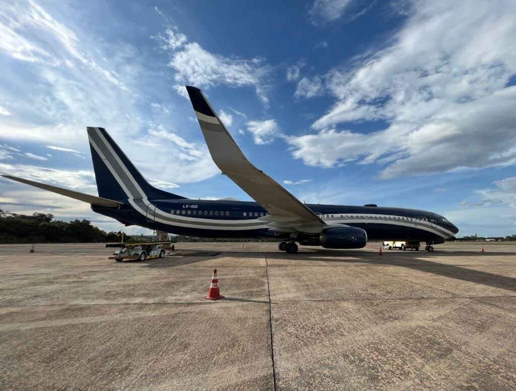 Boeing 737-900ER BBJ3 da Global Jet em Brasília