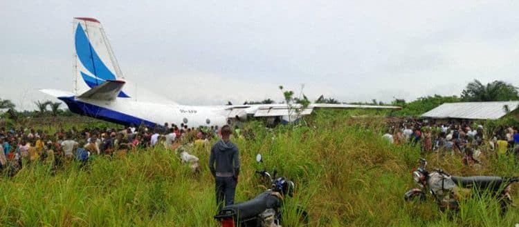 Antonov An-26 Air Kasaï Excursão de pista Congo