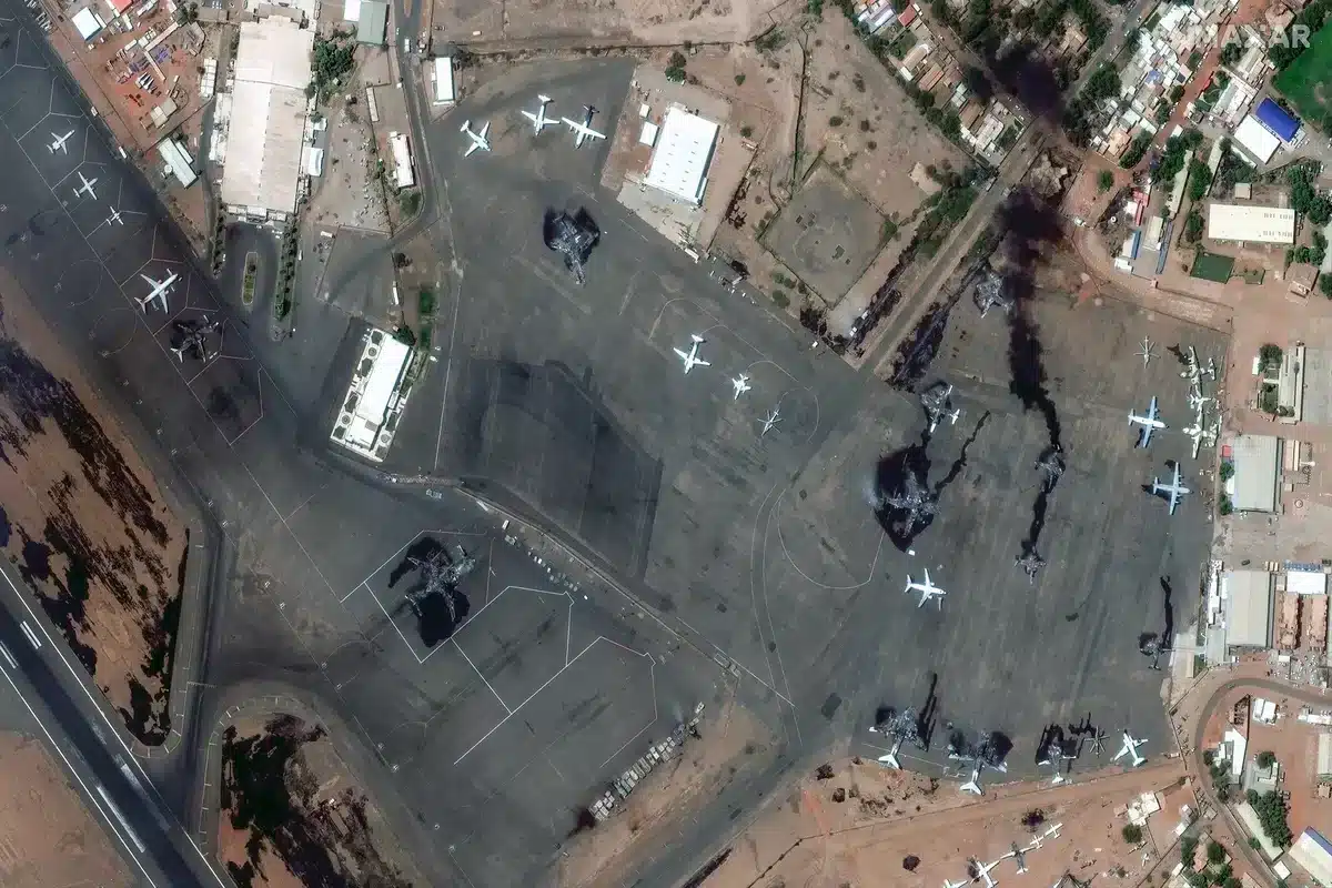 Satellite Images Khartoum Sudan Airport Attacks