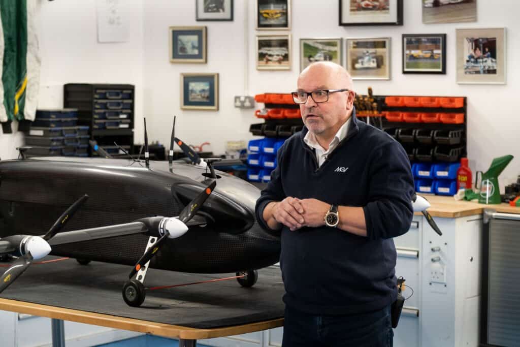 Mike Gascoyne, CEO da MGI Engineering eVTOL Drone cargueiro Fórmula 1